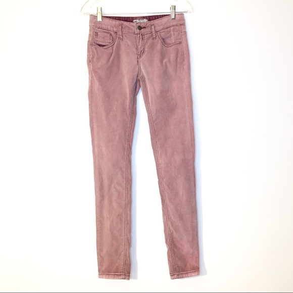 pink corduroy skinny jeans